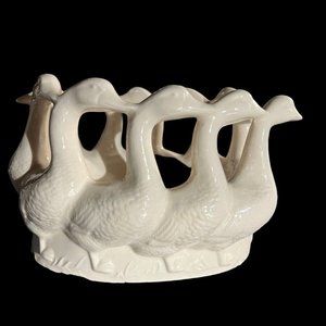 White Vintage Swans In A Circle